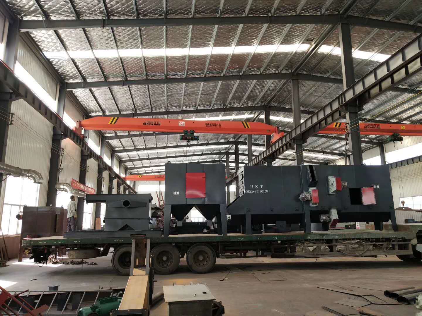 q698型鋼拋丸機發(fā)往臨沂 q698型鋼拋丸機發(fā)往臨沂